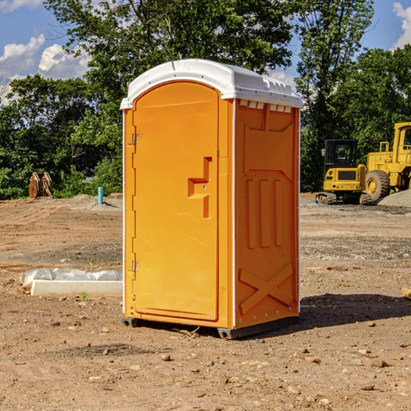 how often are the portable restrooms cleaned and serviced during a rental period in Bohemia